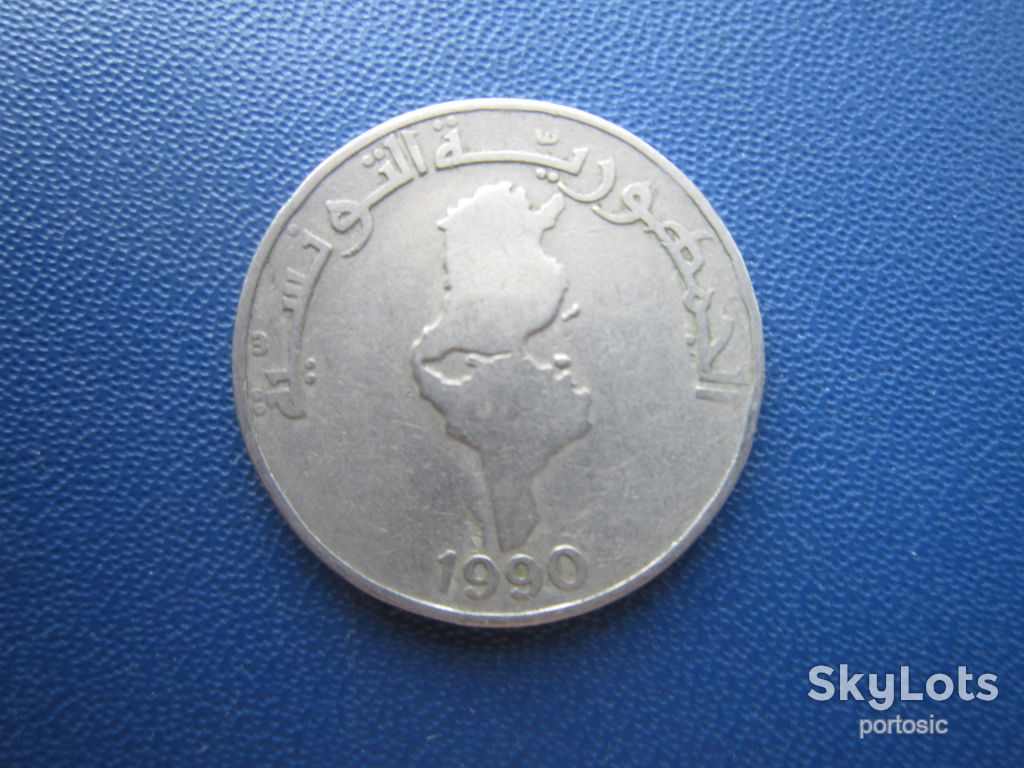 Монета 1 динар Туніс 1990 по фото - фото фото фото 1