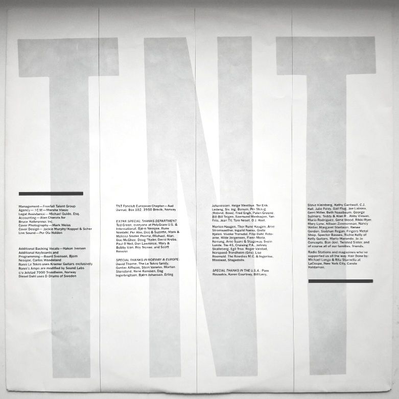 TNT - Tell No Tales - 1987.   (LP). 12. Vinyl. Пластинка. Holland. - фото фото фото 2