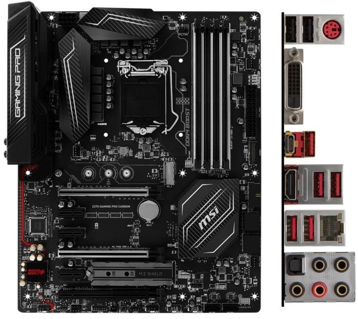 Мать 1151, MSI Z270 GAMING PRO CARBON, Intel Z270 chipset - фото фото фото 1