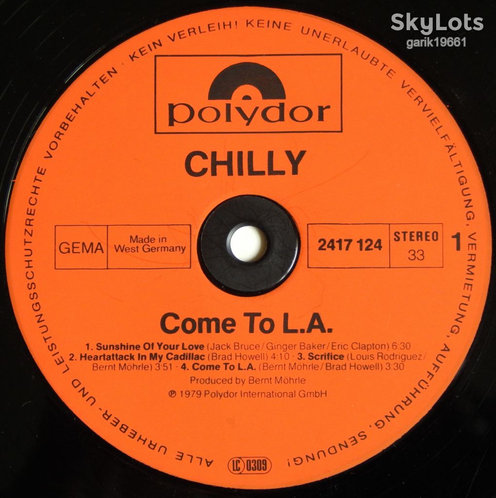 Chilly ‎– Come To L.A.  (Polydor ‎– 2417 124, Germany) NM-/NM- 100.00 - фото фото фото 2