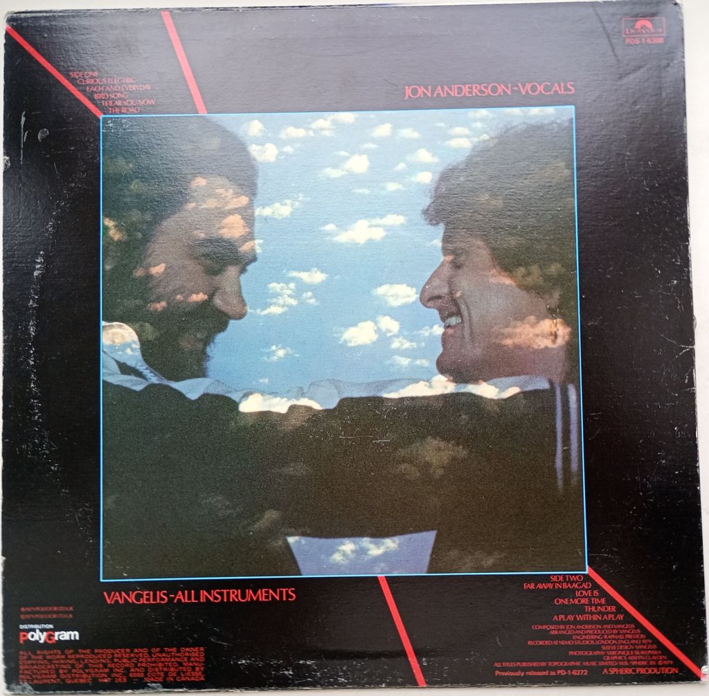 JON AND VANGELIS Short Stories LP  VG++ - фото фото фото 1