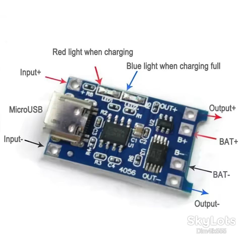 Модуль заряда Li-ion аккумуляторов TP4056 Micro-USB с защитой - фото фото фото 3