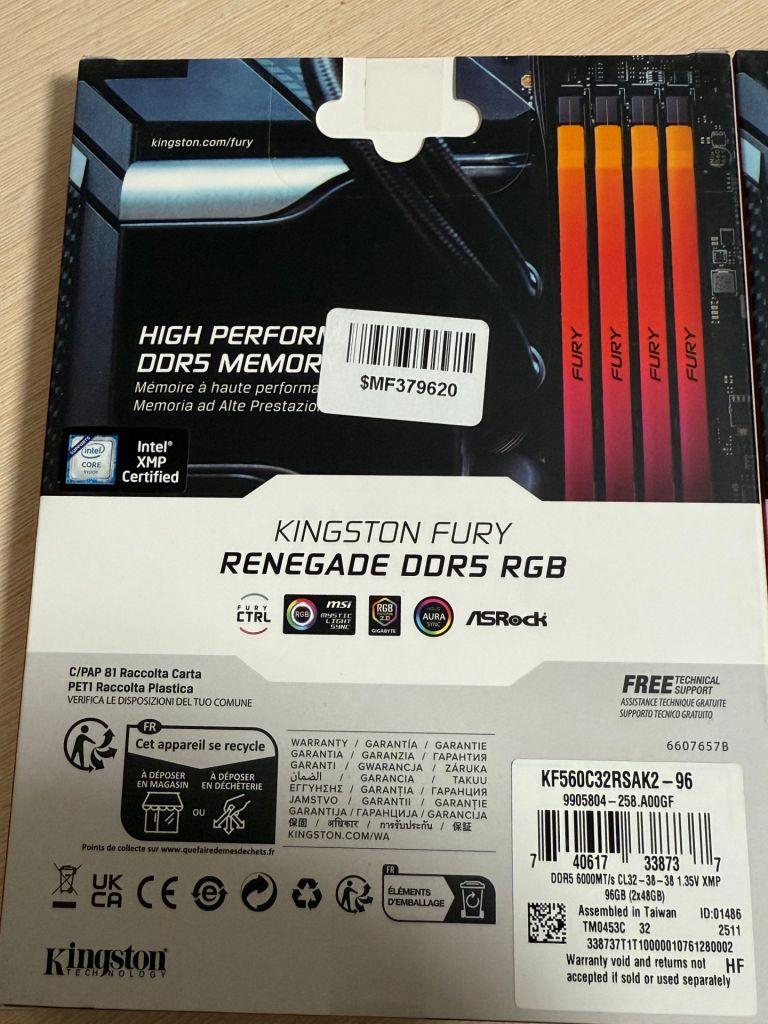Оперативна пам’ять Kingston FURY DDR5-6000 96Gb PC5-48000    (Kit of 2x48Gb) Renegade RGB    (KF560C32RSAK2-96) - фото фото фото 5