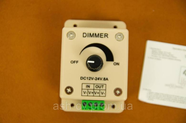 Діммер, Dimmer, для, LED, світлодіодних, стрічок, регулятор яскравості, 12V, 24V, 8A - фото фото фото 4