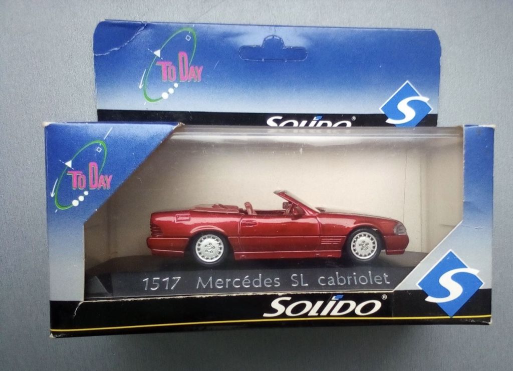 Solido 1/43 Mercedes SL Cabriolet No. 1517 Made In France - фото фото фото 0