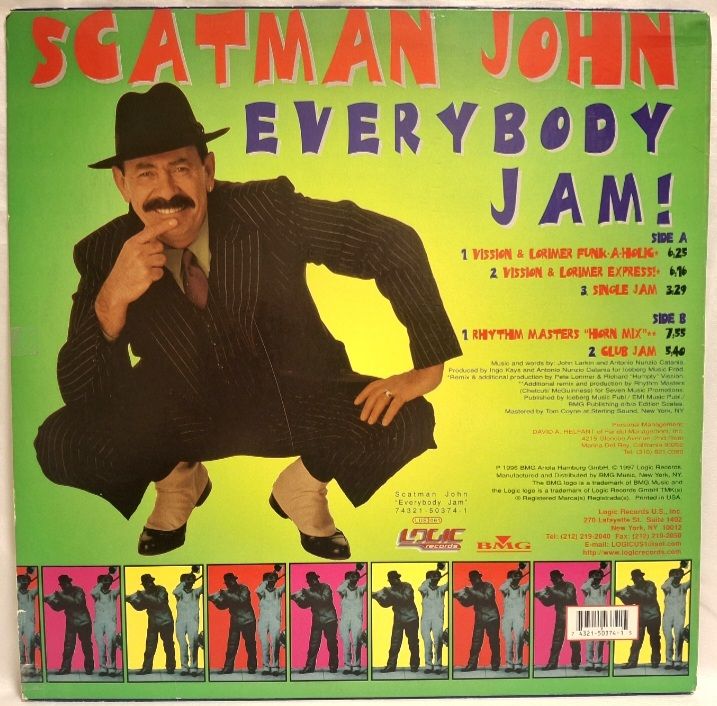 Scatman John - Everybody Jam! - 1996.  (EP). 12. Vinyl. Пластинка. USA. - фото фото фото 1