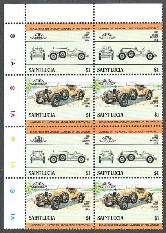 Сент-Люсия  (1985) Автомобиль Kissel Goldbug 1925 года. Квартблок - фото фото фото 0