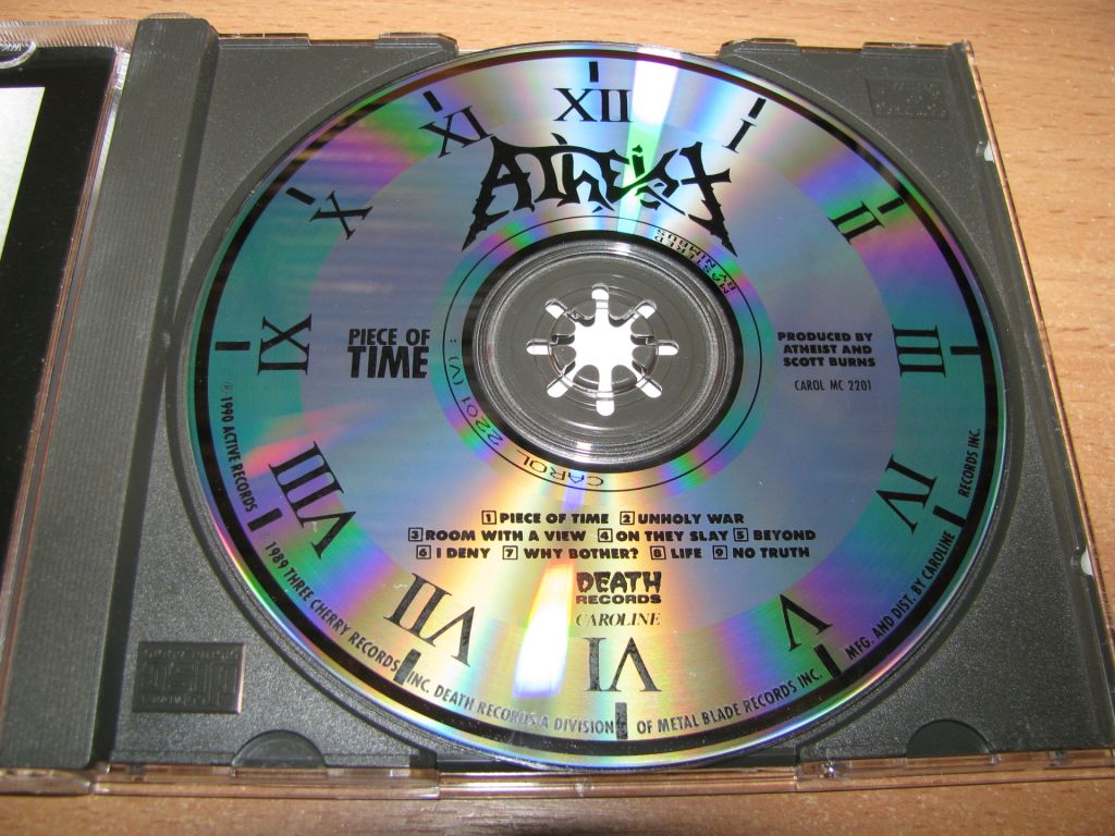 ATHEIST - Piece Of Time  (1990 Death Records, 1st press,USA) - фото фото фото 2