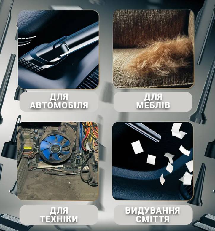 Беспроводной аккумуляторный автомобильный пылесос SUITU ST-6659 Plus, мощность 16000 Pa, черный - фото фото фото 6