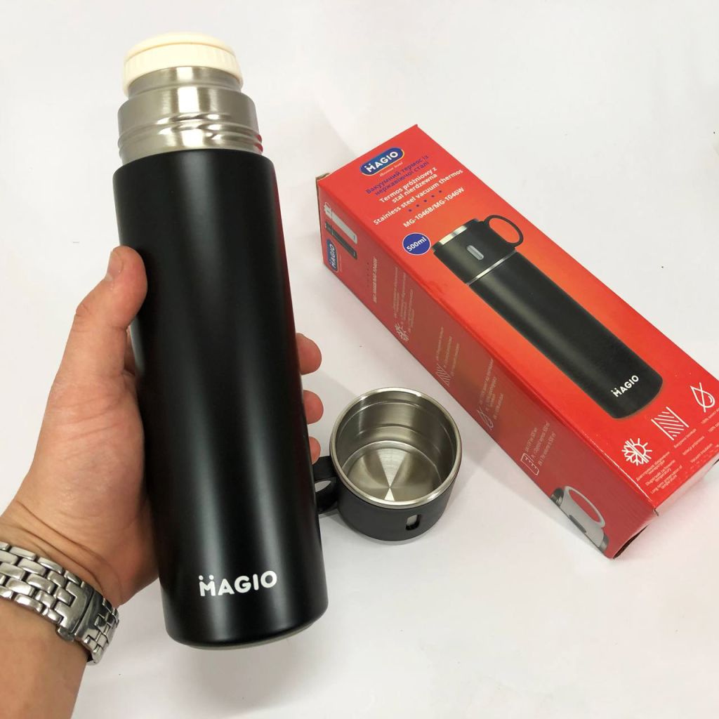 Термос MAGIO MG-1046B 0.5 л, Термос для спортсменів, Термокружка з вакуумною ізоляцією - фото фото фото 2