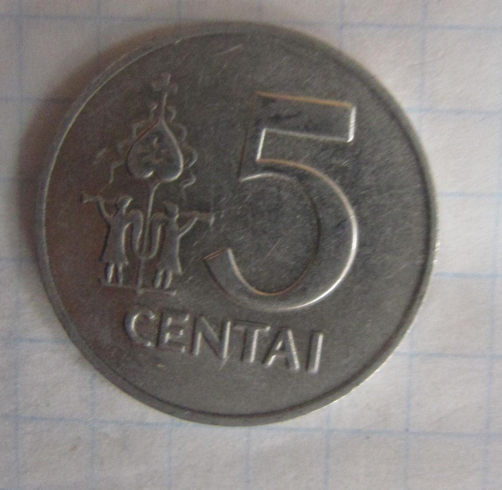 ЛИТВА.  5 ЦЕНТОВ 1991 Г. - фото фото фото 1
