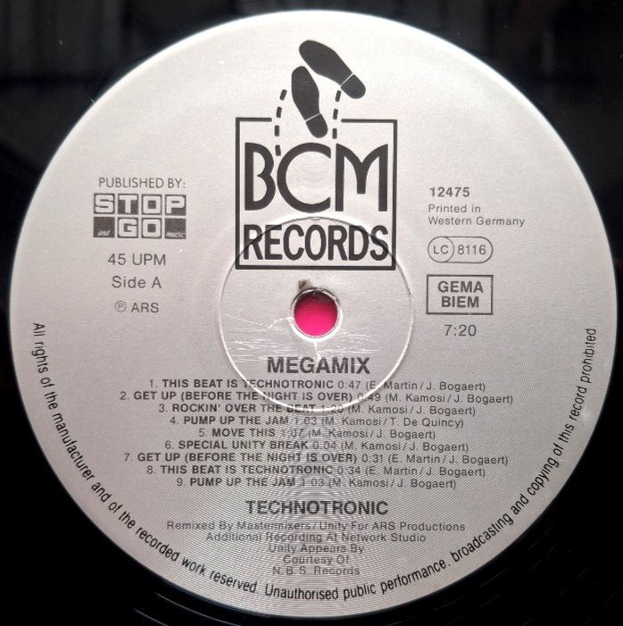 Technotronic - Megamix - 1990.  (EP). 12. Vinyl. Пластинка. Europe. - фото фото фото 2