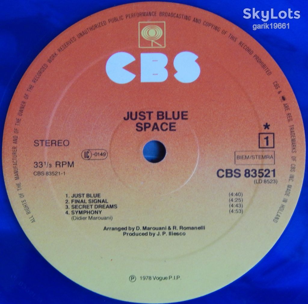 Space – Just Blue   (CBS – CBS 83521, Holland, Blue Vinyl) inner sleeve EX+/EX+ - фото фото фото 4