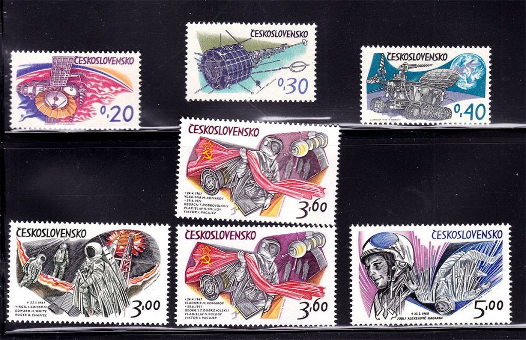 Космос . Чехословакия  1973 г MNH - разновидность - фото фото фото 0