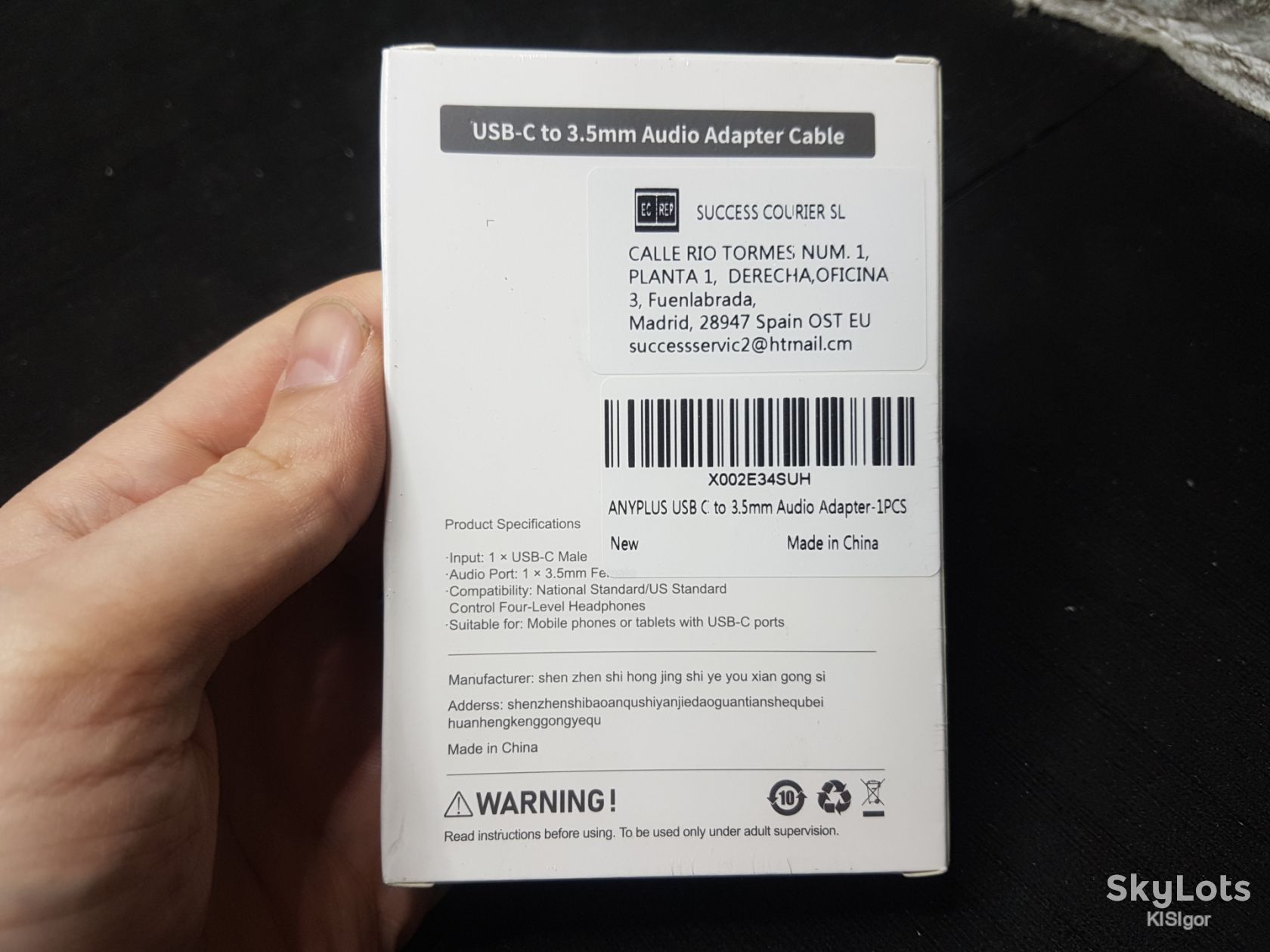 Аудіоперехідник ANYPLUS USB-C to 3.5mm Audio Adapter *80991 - фото фото фото 3