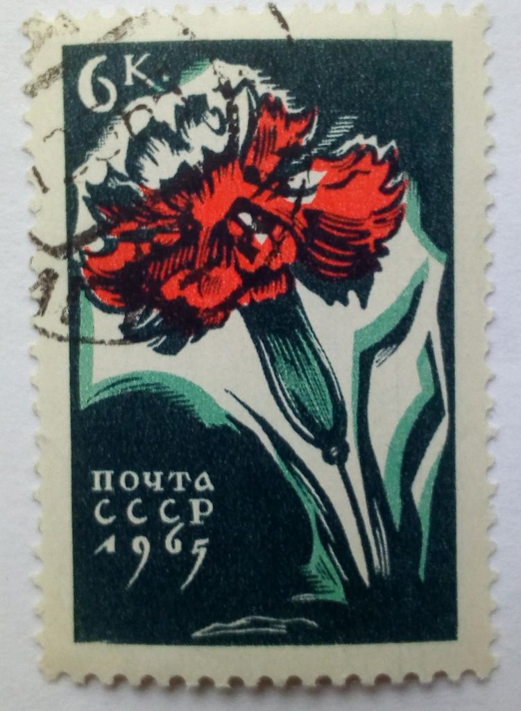 СССР 1965 Цветы, 6к., гашеная - фото фото фото 0