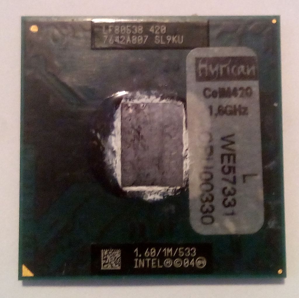 Процессор Intel Celeron M 420 Socket M 1.60ГГц 1М 533 - фото фото фото 0