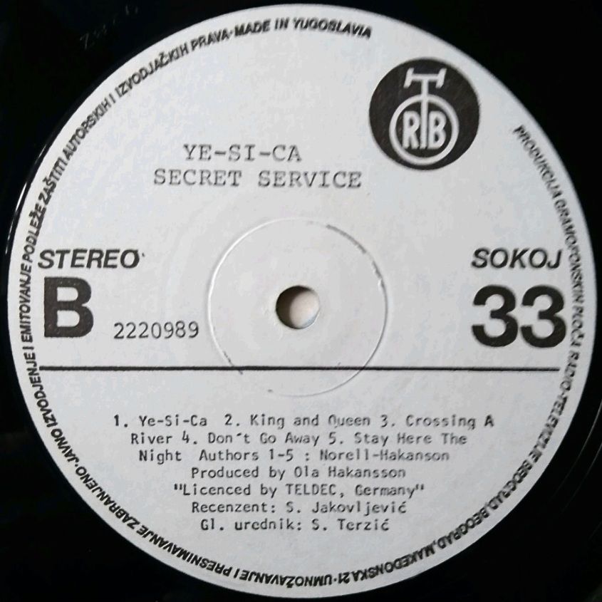 Secret Service - Ye-Si-Ca - 1981.   (LP). 12. Vinyl. Пластинка. Yugoslavia. - фото фото фото 3