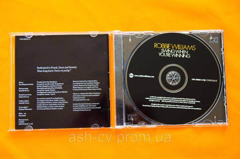 Музичний диск CD. ROBBIE WILLIAMS - Swing when youre winning - фото фото фото 4