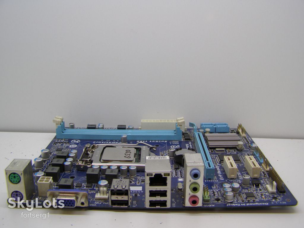 Б/У Материнська плата s1155 / GIGABYTE GA-H61M-DS2 / Rev:1.2 / MicroATX 2x DDR3 - фото фото фото 1
