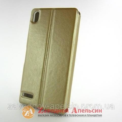 Чехол книжка Huawei P6 Smart Case золотой - фото фото фото 1