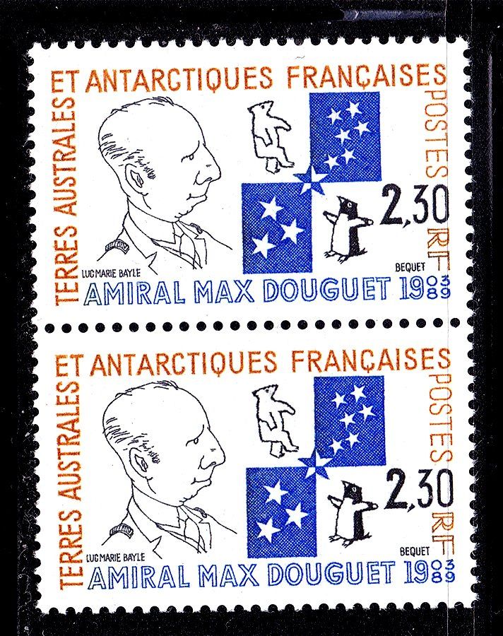 Фауна ТААФ / TAAF 1991 г MNH - пингвин , медведь - пара - фото фото фото 0