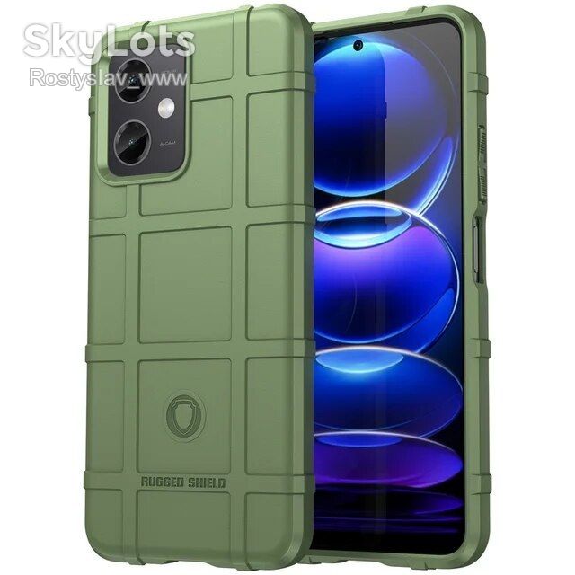 Чохол бампер Rugged Shield для смартфона Xiaomi Redmi Note 12/12 pro зелений - фото фото фото 0