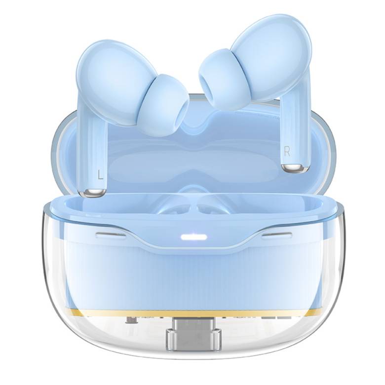 Навушники Bluetooth бездротові Hoco EW54 вакуумні з мікрофоном Light Blue - фото фото фото 1