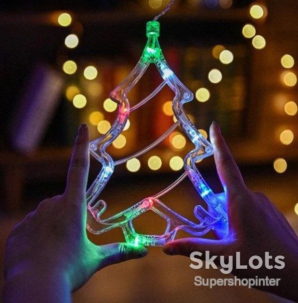 Гирлянда штора Мульти с формами колокольчики 12 PCS light RGB - фото фото фото 2