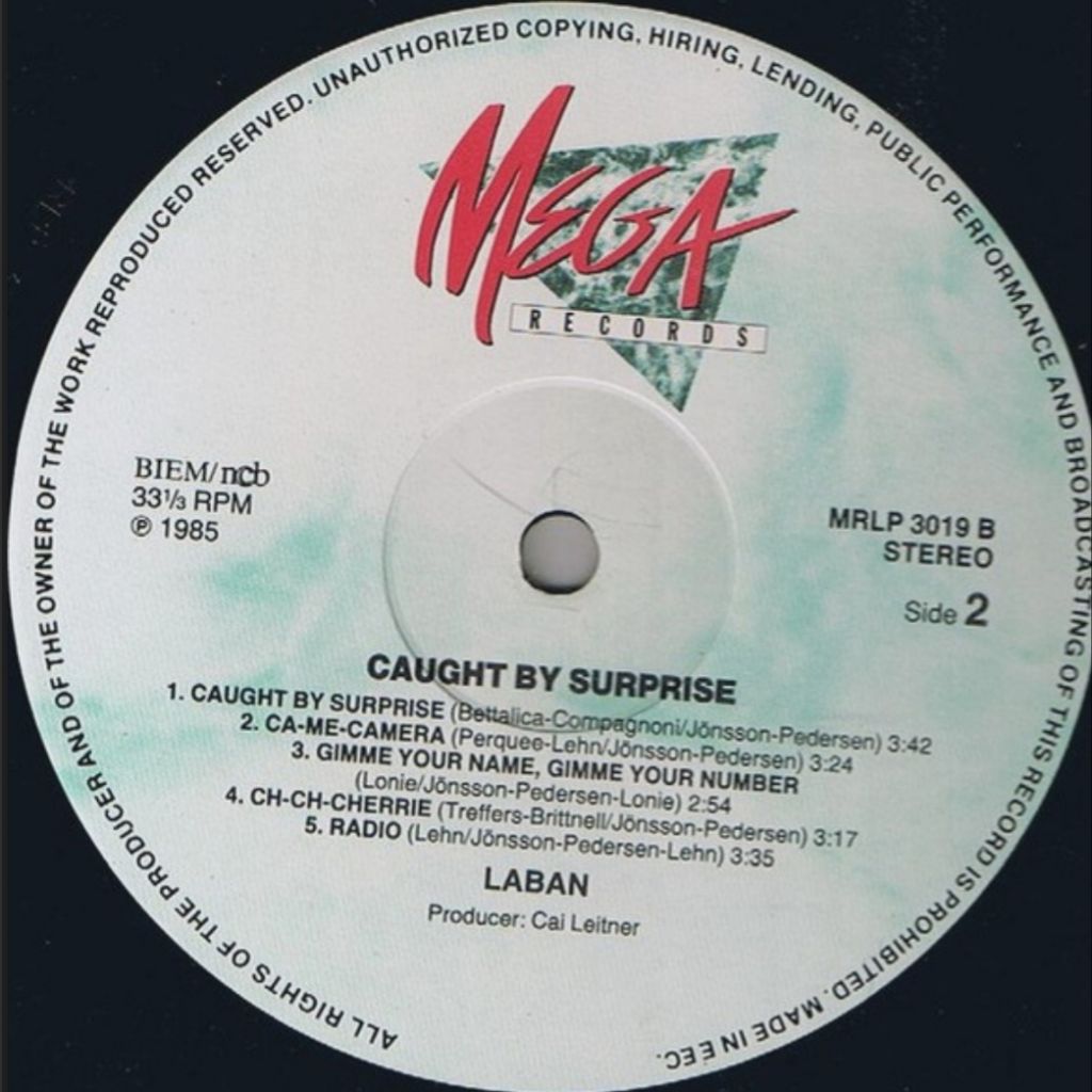 Laban - Caught By Surprise - 1985.   (LP). 12. Vinyl. Пластинка. Scandinavia - фото фото фото 3
