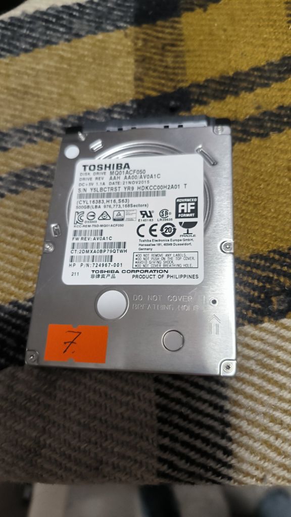 Жорсткий диск TOSHIBA MQ01ACF050 500GB №7 - фото фото фото 1
