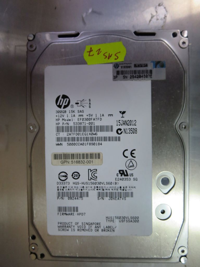 Жесткий диск 3.5 HDD SAS  HP EF0300FATFD  300 Gb №7 - фото фото фото 0