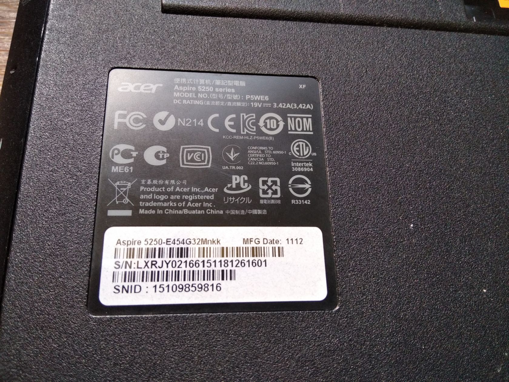 Ноутбук 15.6 Acer Aspire 5250 AMD E-450 2x1,65Ghz Radeon HD  4Gb DDR3 - фото фото фото 3
