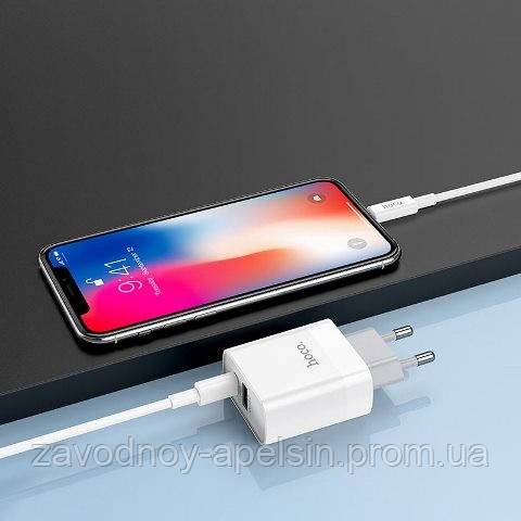 Быстрая зарядка Hoco PD+USB 3A 20W lightning - фото фото фото 1