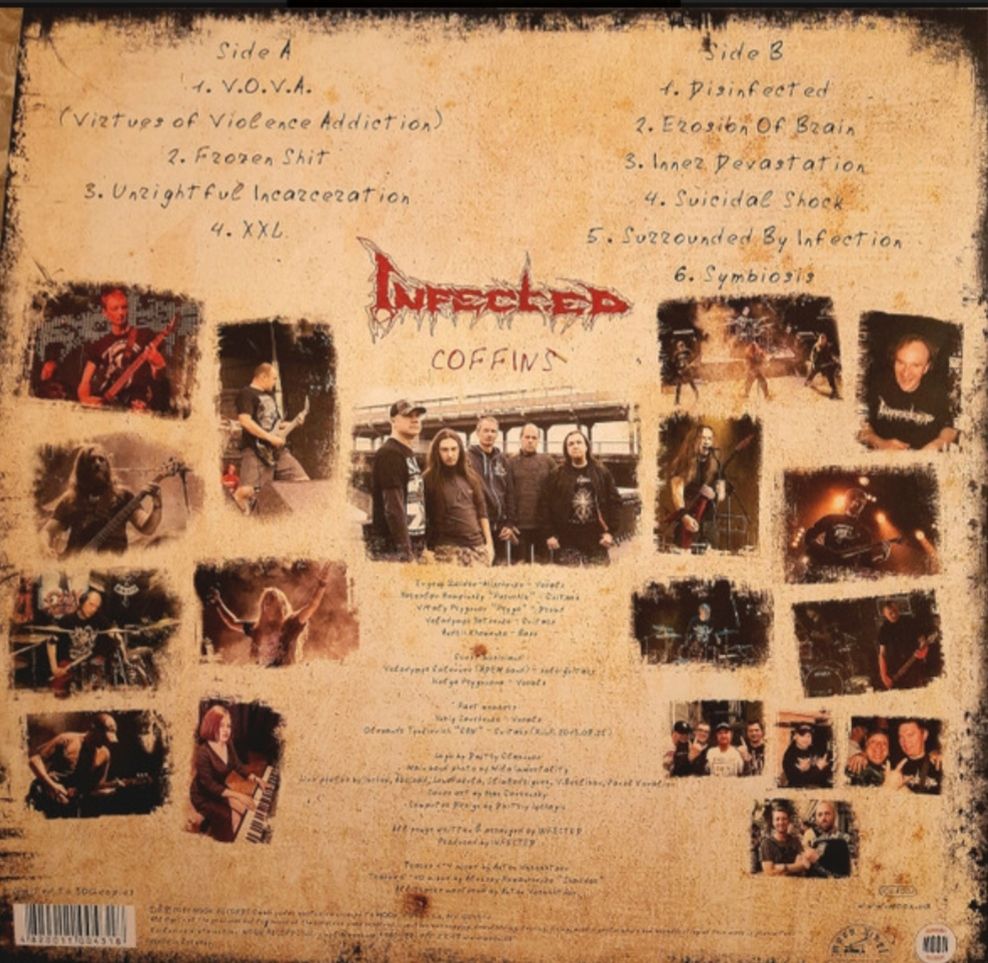 Infected - Coffins - 2021.  (LP). 12. Vinyl. Пластинка. Ukraine. S/S - фото фото фото 1