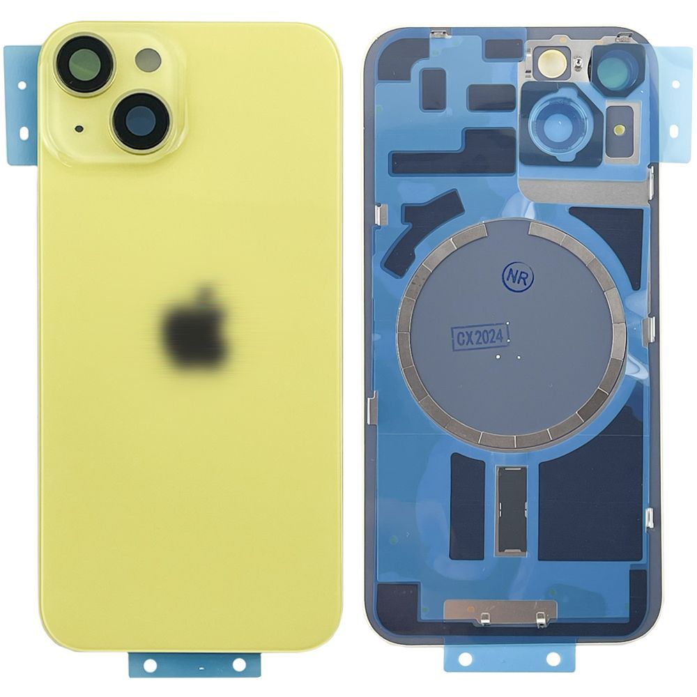 Кришка задня iPhone 14 yellow  (з рамкою) Original    (PRC) - фото фото фото 0