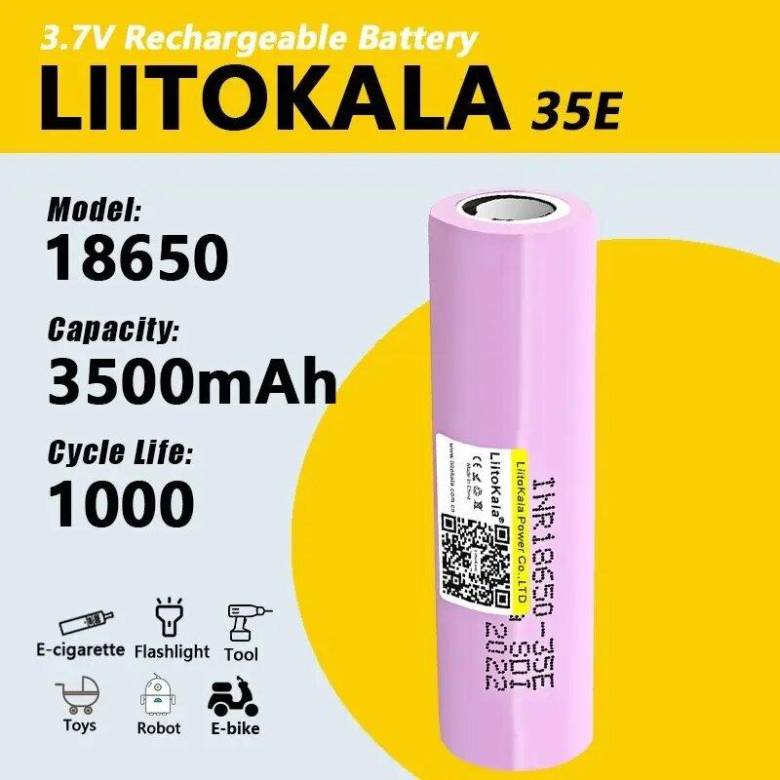 Аккумулятор LiitoKala 35E 18650 3500mAh - фото фото фото 0