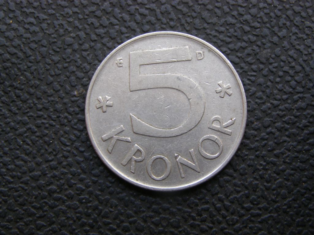 5 крон Швеция 1988 г - фото фото фото 0