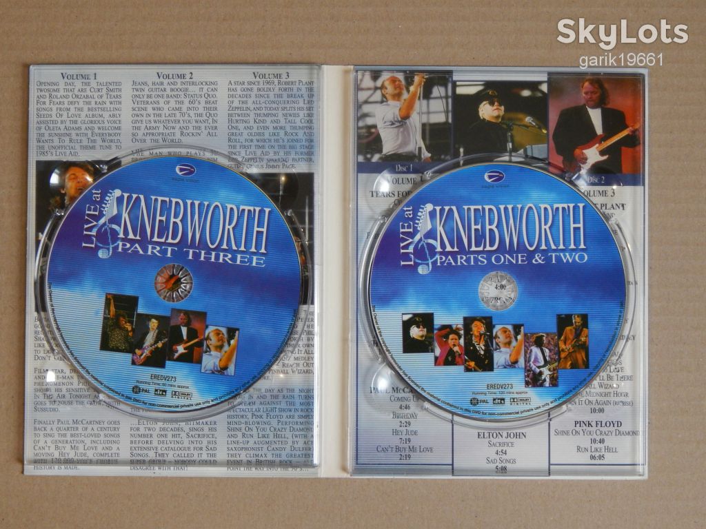 Various ‎– Live At Knebworth (2 × DVD, Unofficial Release, Digipak) - фото фото фото 3