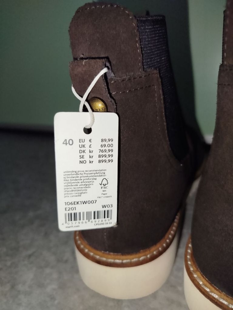 Нові жіночі черевики Esprit 40 р. натуральна замша нові  (Chelsea boots) - фото фото фото 2