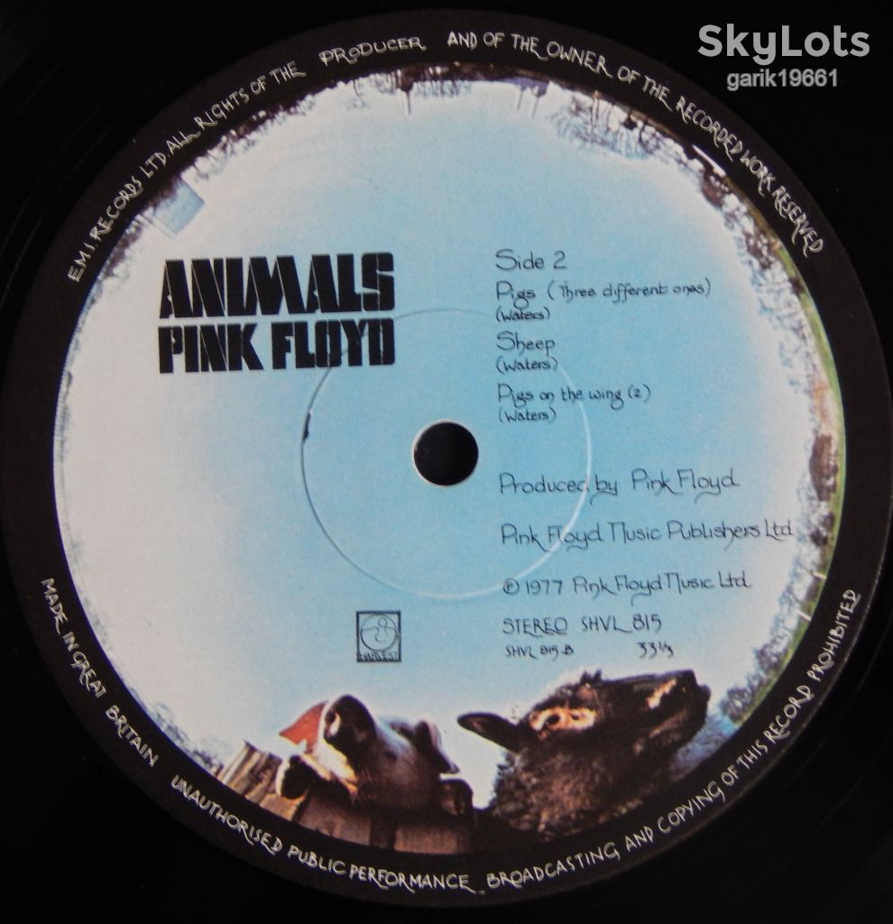 Pink Floyd – Animals  (Harvest – SHVL 815, UK) inner sleeve VG+/EX+ - фото фото фото 5