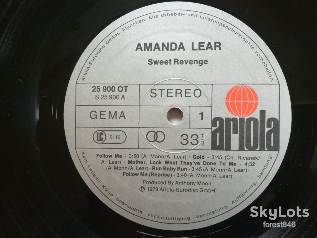 Amanda Lear-Sweet revenge  (глянс. конв.)-NM-, Німеччина  (&amp;100) - фото фото фото 2