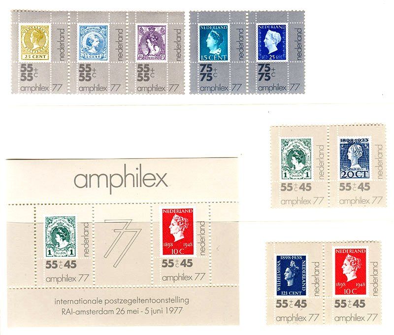 ZM Нидерланды  1977 г  MNH - блок + марки - фото фото фото 0
