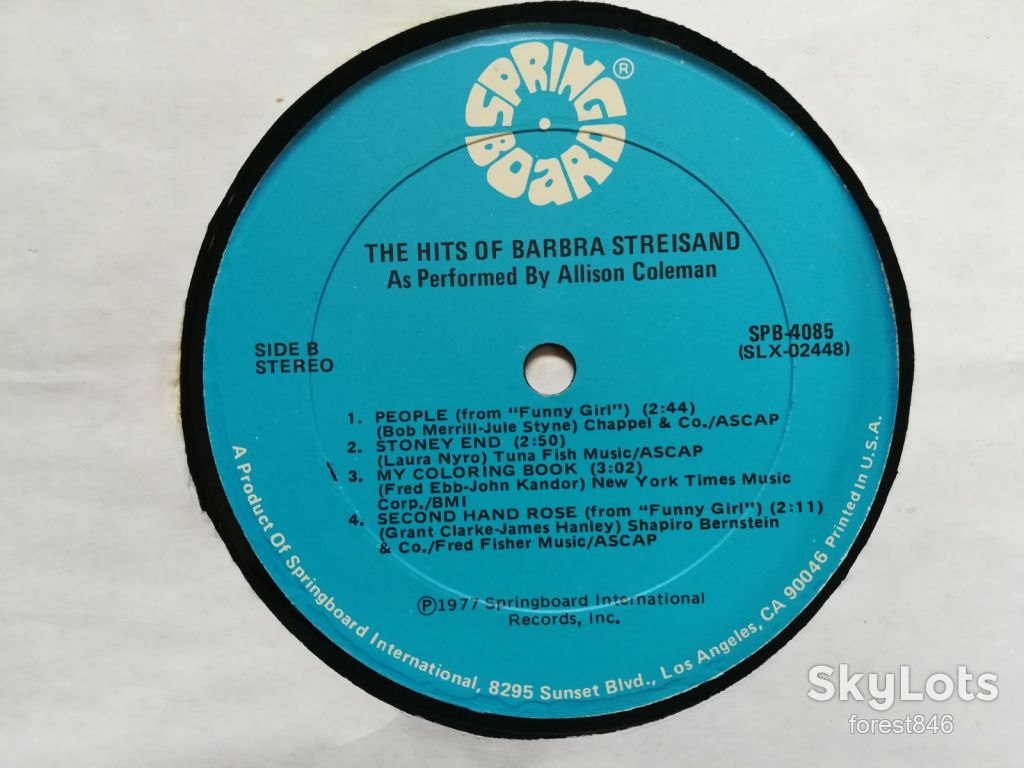 The hits of Barbra Streisand as performed by Allison Coleman-Ex.+-США - фото фото фото 3