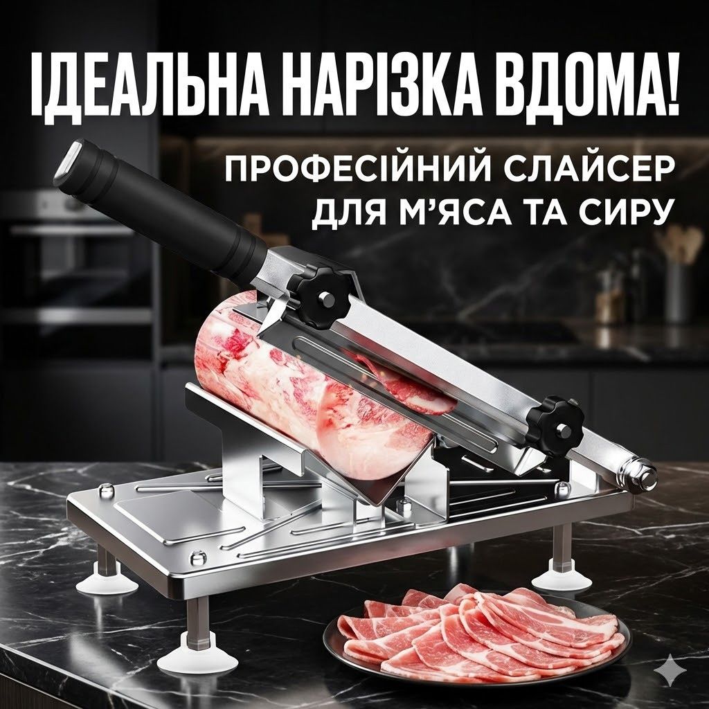 Ніж-слайсер станок для нарізки м'ясних, ковбасних та творожних виробів - фото фото фото 0