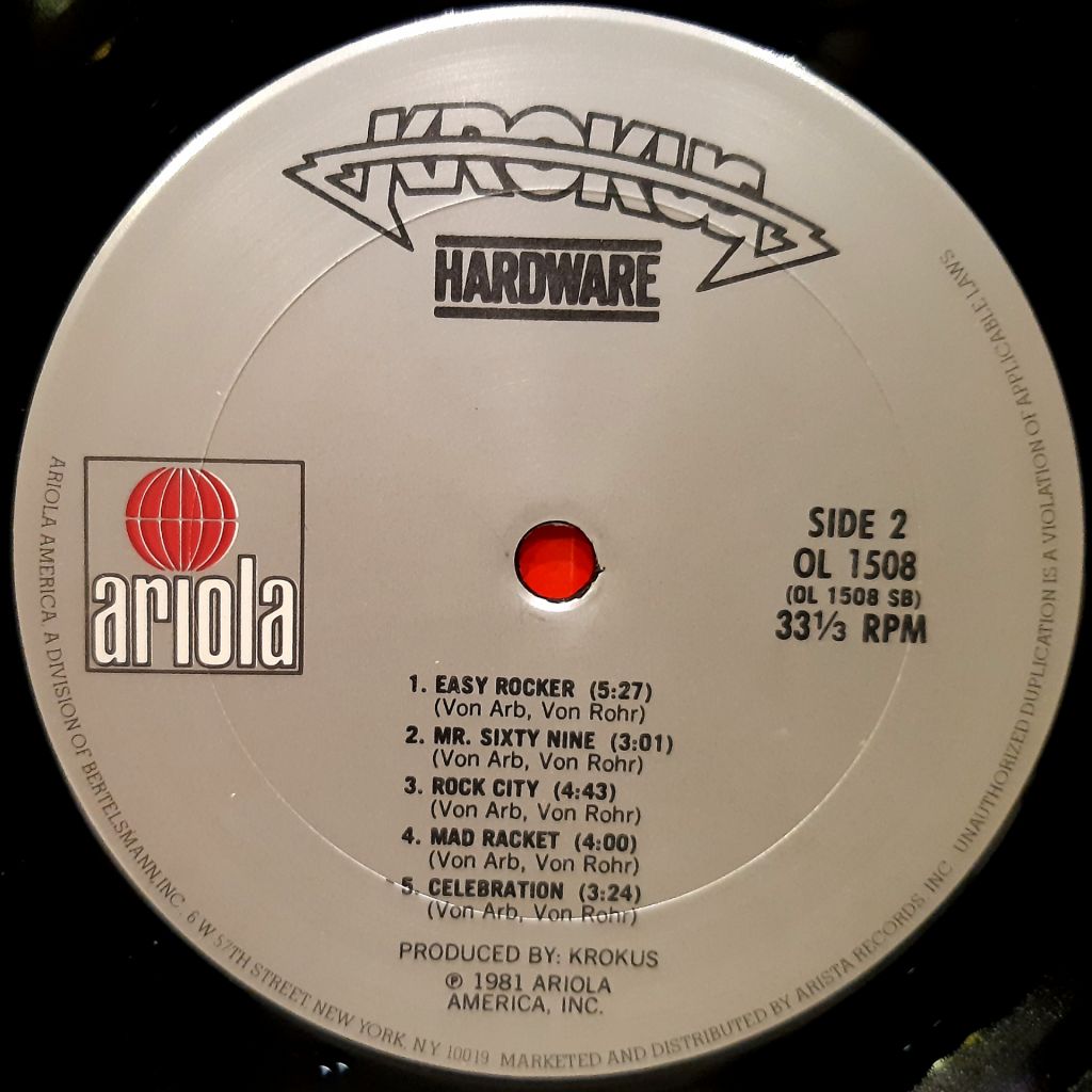Krokus - Hardware - 1981.   (LP). 12. Vinyl. Пластинка. U.S.A. - фото фото фото 6