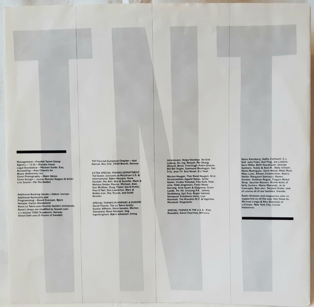TNT - Tell No Tales - 1987.  (LP). 12. Vinyl. Пластинка. Holland. - фото фото фото 4