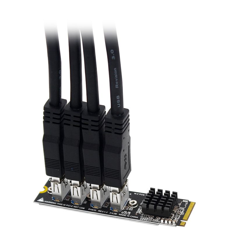 Адаптер M.2 PCI-E на 4 USB-PCI-Ex1 Расширитель Райзер Переходник GPU - фото фото фото 2