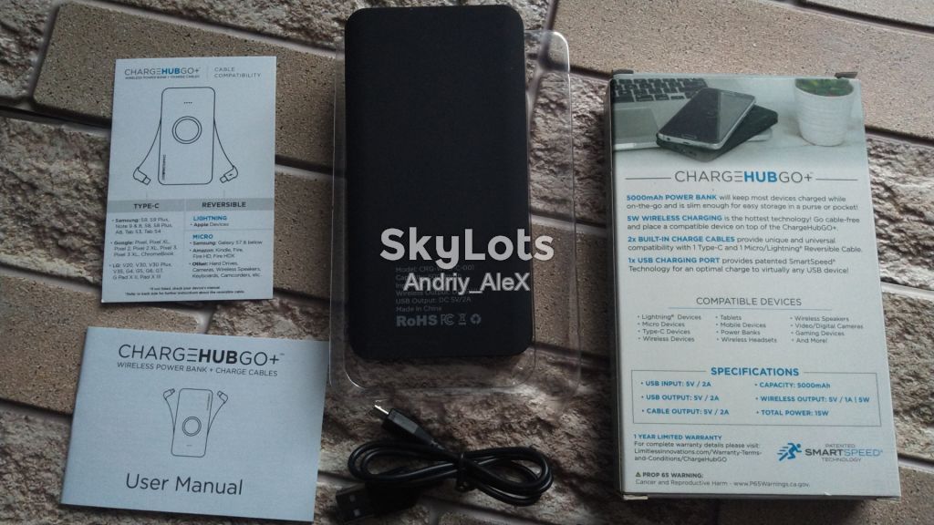 Amazon! Безпровідна зарядка Power Bank ChargeHubGo+  (QI зарядное устройство) - фото фото фото 4