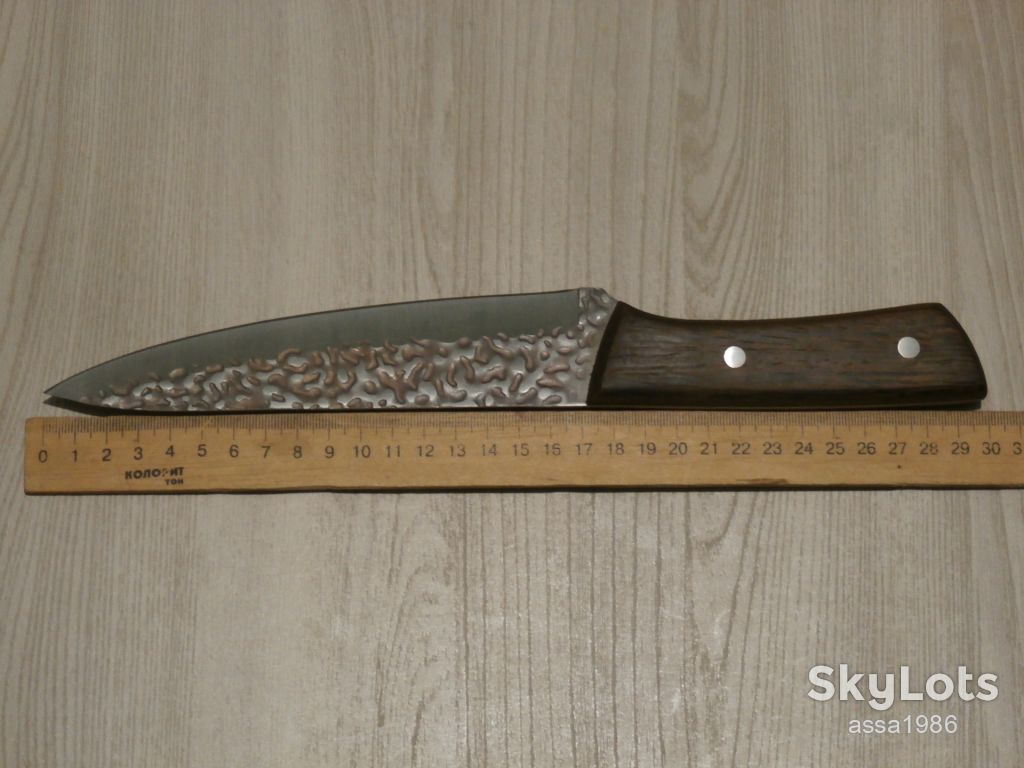 Кухоний ніж Sonmelony Knife 30см для нарізки м'яса,риби,овочів в чехлі з екошкіри - фото фото фото 6